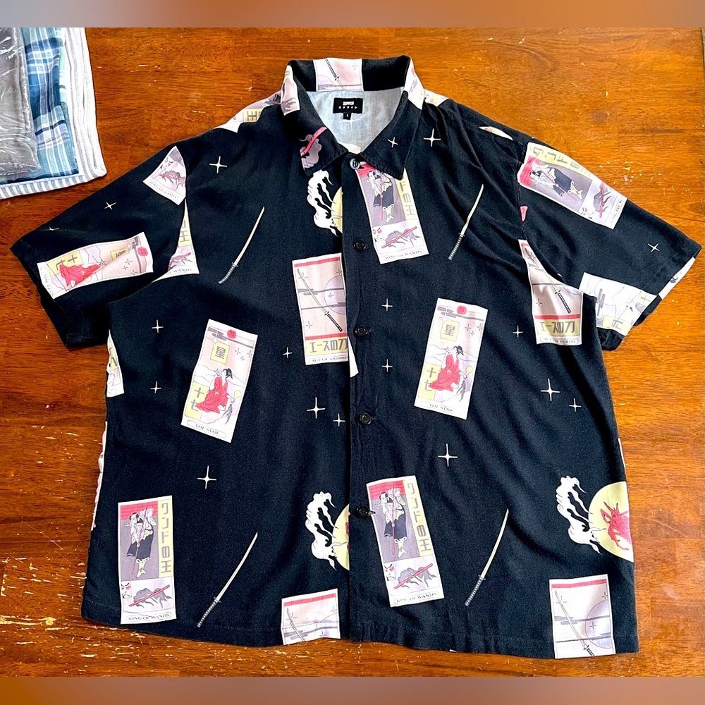Edwin Black Japan Graphic Men's Casual Shorts Sleeves Shirt